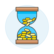 Hourglass Coins Illustration from UX Colors Set