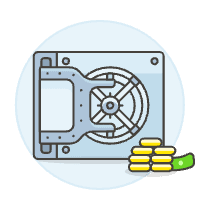 Money Safe Closed 1 Illustration from UX Colors Set