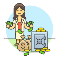 Banker Safe 6 Illustration from UX Colors Set