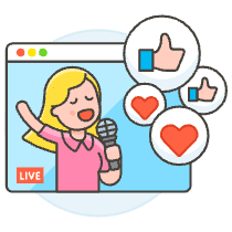 Live Youtube 4 Illustration from UX Colors Set