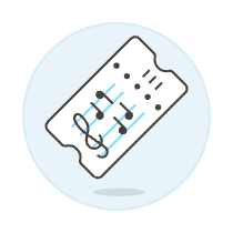 Music Ticket Illustration from UX Colors Set