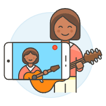 Youtuber Illustration from UX Colors Set