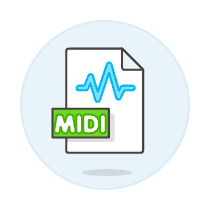 File Sound Midi Illustration from UX Colors Set