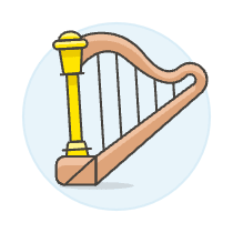 Instruments Harp Illustration from UX Colors Set