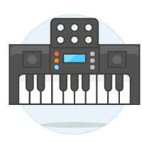 Instruments Keyboard Illustration from UX Colors Set