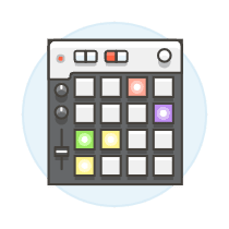 Instruments Pad Controller Illustration from UX Colors Set