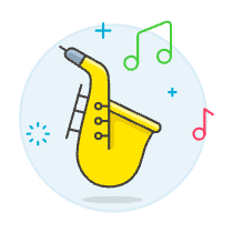 Instruments Saxophone 1 Illustration from UX Colors Set