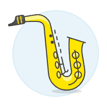 Instruments Saxophone 2 Illustration from UX Colors Set
