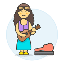 Guitarist Street 5 Illustration from UX Colors Set