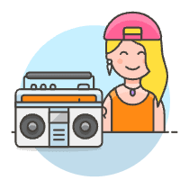 Hiphop Artist 4 Illustration from UX Colors Set