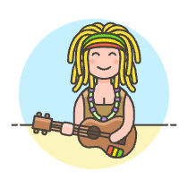 Reggae Ukulele 2 Illustration from UX Colors Set