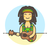 Reggae Ukulele 6 Illustration from UX Colors Set