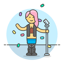 Singer Concert 3 Illustration from UX Colors Set