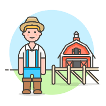 Farmer Barn 4 Illustration from UX Colors Set