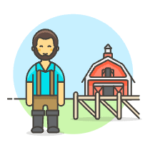 Farmer Barn 6 Illustration from UX Colors Set