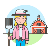 Farmer Fork 1 Illustration from UX Colors Set