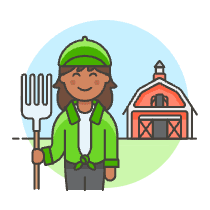 Farmer Fork 2 Illustration from UX Colors Set