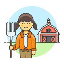 Farmer Fork 3 Illustration from UX Colors Set