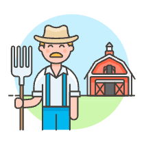 Farmer Fork 4 Illustration from UX Colors Set