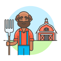 Farmer Fork 5 Illustration from UX Colors Set