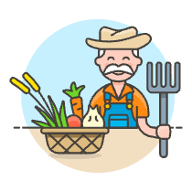 Farmer Harvest 1 Illustration from UX Colors Set