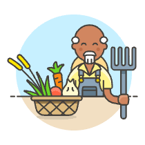 Farmer Harvest 3 Illustration from UX Colors Set
