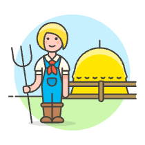 Farmer Shovel 2 Illustration from UX Colors Set