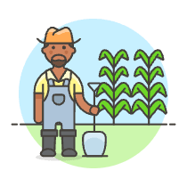 Farmer Shovel 3 Illustration from UX Colors Set