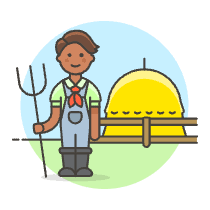 Farmer Shovel 4 Illustration from UX Colors Set