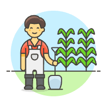 Farmer Shovel 5 Illustration from UX Colors Set