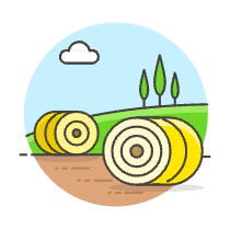 Farming Hay Illustration from UX Colors Set