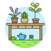 Garden Table Illustration from UX Colors Set