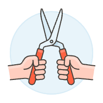 Hands Shears 1 Illustration from UX Colors Set