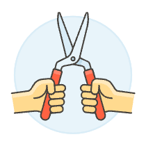 Hands Shears 2 Illustration from UX Colors Set