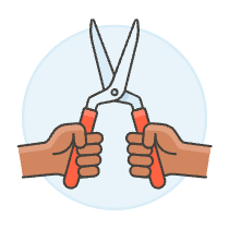 Hands Shears 3 Illustration from UX Colors Set