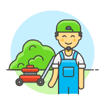 Lawn Gardener 1 Illustration from UX Colors Set