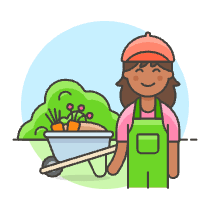 Lawn Gardener 4 Illustration from UX Colors Set