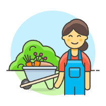 Lawn Gardener 5 Illustration from UX Colors Set
