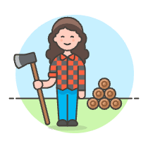 Lumberjack AXE 2 Illustration from UX Colors Set