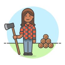 Lumberjack AXE 4 Illustration from UX Colors Set