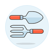 Shovel Fork Illustration from UX Colors Set