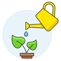 Watering Plant Illustration from UX Colors Set