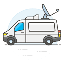 Broadcasting Van Illustration from UX Colors Set