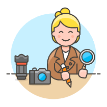 Journalist 2 Illustration from UX Colors Set