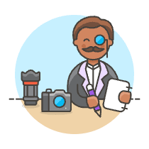 Journalist 3 Illustration from UX Colors Set