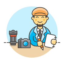 Journalist 5 Illustration from UX Colors Set