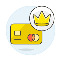Credit Card Crown Illustration from UX Colors Set