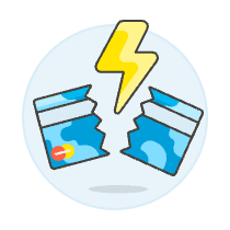 Credit Card Broken 2 Illustration from UX Colors Set