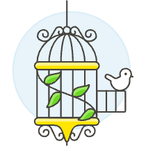 Bird Cage Illustration from UX Colors Set