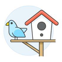 Bird House Illustration from UX Colors Set